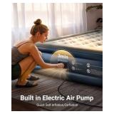 $76 iDOO Queen Air Mattress with Built-in Pump, 18" Raised