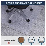 $54 SALLOUS 46" x 60" Chair Mat for Carpeted Floors, Clear