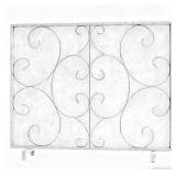 $55 Kingson Single Panel Fireplace Screen Standalone Pewter 37.8L, Dark Gre