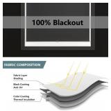 Cordless Blackout Roller Shades, 37W x 72L, Black