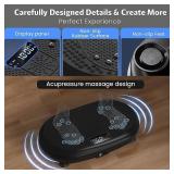 $81 Vibration Plate Exercise Machine, Bluetooth Fitness Platform, No Remote