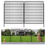 $87 10 Panels Garden Fence Animal Barrier, 33 in 24 ft Dog Fence