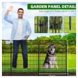 $87 10 Panels Garden Fence Animal Barrier, 33 in 24 ft Dog Fence