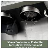 $430 Gevi Dual Boiler Espresso Machine with Grinder, 58mm Portafilter