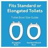 Carex Toilet Seat Riser, 5.5 in, Raised Seat Supports 300lbs