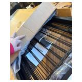 $110 36" Tall Freestanding Dog Gate with Cat Door, 80" Foldable Gate