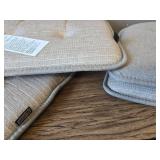 Gorilla Grip Tufted Memory Foam Chair Cushions, 16x17, Beige