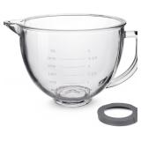 Glass Mixing Bowl 5 Qt for KitchenAid Stand Mixers with lid