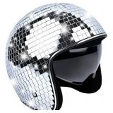 Disco Helmet with Retractable Visor Mirror Hat for DJ Party