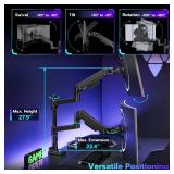 $120 ARES WING Dual Monitor Arm Desk Mount for 17-49" Ultrawide, 44 lb