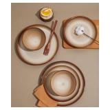 $130 Pokini Stoneware Dinnerware Set for 6, 18pc, Dishwasher Safe