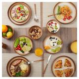 $130 Pokini Stoneware Dinnerware Set for 6, 18pc, Dishwasher Safe