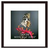 VITOIVE 14x14 Frame Black with Mat, Wood Picture Frame 2 Pack