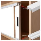 Two Pack 1/2" Panel Sliding Door Track - 36" Upper-Lower - Outwater