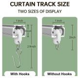 $53 MaKefeile Curtain Tracks Wall Mounted Heavy-Duty Rails White 3 9ft