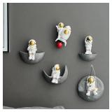 $50 Astronaut 3D Wall Art: Set of 5 Spaceman Wall Sculptures
