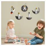 $50 Astronaut 3D Wall Art: Set of 5 Spaceman Wall Sculptures