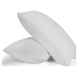 MZOIMZO King Size Bed Pillows, Set 2, Cooling Down-Alt, Light Grey