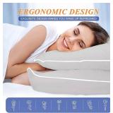 MZOIMZO King Size Bed Pillows, Set 2, Cooling Down-Alt, Light Grey