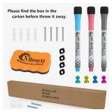 XBoard Magnetic Whiteboard,36x24,Double-Sided,3 Markers,4 Magnets