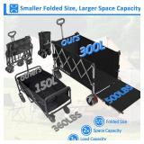 $104 57" L Collapsible Wagon Tailgate Brake, 500LBS, Wheels