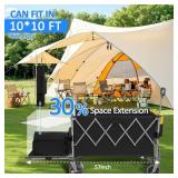 $104 57" L Collapsible Wagon Tailgate Brake, 500LBS, Wheels