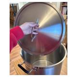 $160 CURTA 50 Qt Stock Pot w/ Lid, 15.7 in Bottom, NSF 3-Ply 18/8 SS
