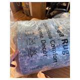 $210 FLYRUGGO Abstract 9x12 Area Rug - Washable, Non-Slip, Teal/Grey