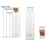 MaxMau 100 Small Glass Bottles with Cork Stoppers, 15ml Vials