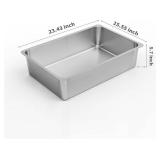 Kirecoo Stainless Steel Cat Litter Box XL - High Sided Non-Stick