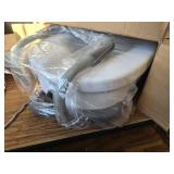 Carex E-Z Lock Raised Toilet Seat with Handles, 5" Riser