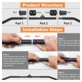 SERTT Lat Pulldown Bar Attachment with Rubber Handle, 39.37in