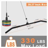 SERTT Lat Pulldown Bar Attachment with Rubber Handle, 39.37in