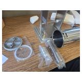 $153 Clivia Stainless Steel Vertical Sausage Stuffer Silver DualSpeed
