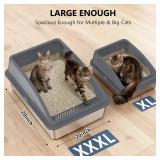 $90 Stainless Steel Litter Box XL, 28"L x 20"W x 12.2"H, Easy Clean