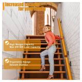 $64 Wood Handrails for Indoor Stairs 4ft Non-Slip Stair Railing Kit