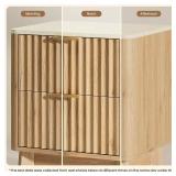 $140 TROJM Nightstand Set of 2, Faux Marble Top Tables with 2 Drawers