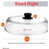 Mikro Innovations 10.5-Inch Glass Microwave Splatter Cover