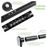 Room Divider Curtain Rod 43-142in, Telescopic Tension Pole, Black