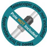 POOLWHALE Pool Net Professional 20" Aluminum Frame Leaf Skimmer