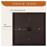 $70 ALBEN Large Farmhouse Wall Clock - 24-Inch Square Clock + Sign