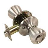Ultra Security Satin Nickel Bed and Bath Knob Right or Left Handed - Retail: $30