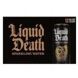 Liquid Death Sparkling Water 16.9 fluid ounces 12 Count Cans - Europe Case