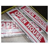 5028938 SIGN OPEN HOUSE 6X24   Hillman English White Open House Sign 6 in. H X 24 in. W