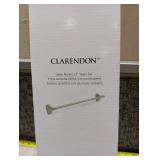 Amerock Clarendon 24 in (610 mm) Towel Bar in Satin Nickel - Retail: $113
