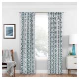 Eclipse Morrow Damask Print Blackout Rod Pocket Single Window Curtain Panel Green  37 x 95 lot of 2