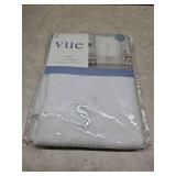 Vue Voile White Solid Polyester 37 in. W x 95 in. L Rod Pocket Sheer Curtain Panel (Set of 2)