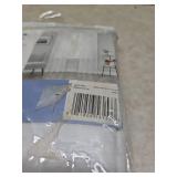 Vue Voile White Solid Polyester 37 in. W x 95 in. L Rod Pocket Sheer Curtain Panel (Set of 2)