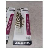 Zebra StylusPen Telescopic Ballpoint Pen Refills Medium Point 1.0 mm Black Ink Pack Of 2 - Lot of 4
