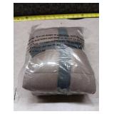 King Reversible Faux Fur & Flannel Quilt Sham Light Brown - Threshold